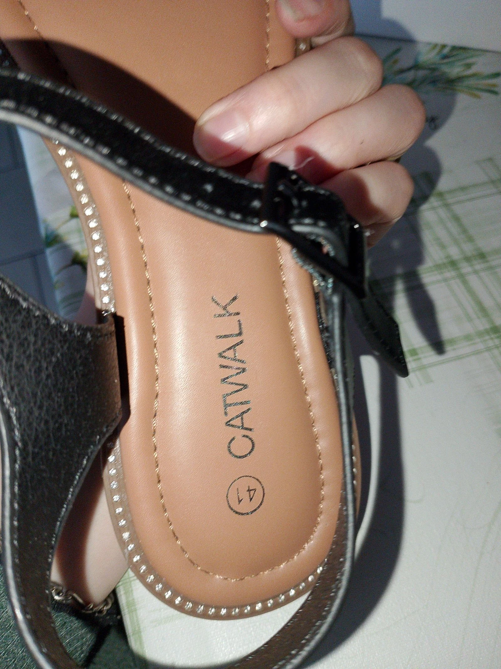 Sandalias negras con tiras trenzadas Catwalk - T. 41 – photo 6